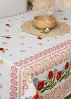 Скатертина для кухні на стіл тканинна з льону в українському стилі вишиванки 150х110 см (Е05012В-3)