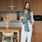 Трикотажний слінг-шарф Love & Carry - Базилік PLUS