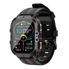 Ударостійкий смарт-годинник PowerMe PowerWatch 7 Tactical series магнітна зарядка водонепроникний з функцією виклику і фітнес-трекінгом Black