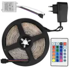 Світлодіодна стрічка Voltronic 3528 RGB 5 м, пульт, блок живлення (YT13787)