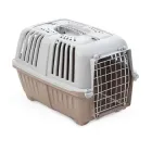 Переноска для котів та собак до 24 кг з металевими дверима PRATIKO 3 METAL CIRPIA 60х40х38 см мікс коричневий