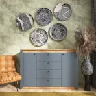 Комод до спальні Еверест Нордік-1400 140х38х95 см Графіт + Дуб крафт золотий (EVR-5532)