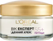 Денний крем для шкіри обличчя L'Oreal Paris Вік Експерт 55+ Антивіковий догляд проти зморшок 50 мл (3600524033224)