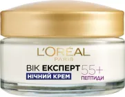 Антивіковий нічний крем для шкіри обличчя L'Oreal Paris Вік Експерт 55+ проти зморшок 50 мл (3600524033248)