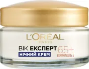 Антивіковий живильний нічний крем для шкіри обличчя L'Oreal Paris Вік Експерт 65+ проти зморщок 50 мл (3600524032623)