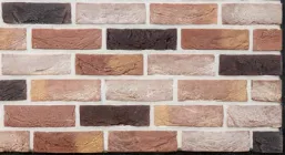 Облицювальна плитка Loft Brick Бостон 010 Темно-червоний з бежево-жовтими нотами 205x65 мм