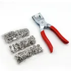 Установник кнопок - Ø 9.5 мм - прогумовані ручки - у комплекті 100 кнопок