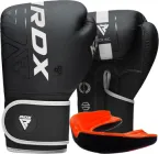 Боксерські рукавиці RDX F6 Kara 12 унцій + Капа Matte White (BGR-F6MW-12OZ)