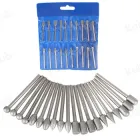 Набір алмазних насадок - 20 шт (фрези, шарошки) для Dremel / гравера - Ø3.17 mm - 120 Grit