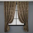 Комплект коротких штор VR-Textil Жакард Sultan YL № 1203ш 130х170 см 2 шт Коричневий (35-0079)