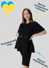 Футболка для вагітних oversize з секретом для годування HN (5501) Чорна