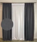 Комплект штор Diamond мікровелюр 150x245 см графітових №505 2 шт.