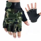Рукавички велосипедні Jun безпалі дитячі велоперчатки на 6-9 років Camo M