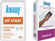 Набір для стін та стелі на 20 м2 Штукатурка стартова Knauf HP Start 30 кг 7 шт. + Шпаклівка фінішна Knauf HP Finish Q4 25 кг 1 шт.