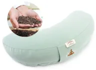 Подушка Болстер для йоги та медитації IDEIA з гречаною лузгою, йога, гречане лушпиння, гречиха 46х25х10 см М'ята (4820182658709)