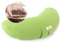 Подушка Болстер для йоги та медитації IDEIA з гречаною лузгою, йога, гречане лушпиння, гречиха 46х25х10 см Зелена (4820182658693)