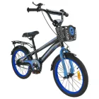 Дитячий велосипед Like2bike Dark Rider 18 дюймів з кошиком та багажником (Чорно-синій)