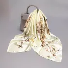 Шовкова хустка Mosi 90*90см молочна