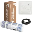 Комплект теплої підлоги Prime Electric PM-175 1,5 м² - 263Вт нагрівальний мат з механічним терморегулятором білим