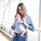 Сітчастий слінг шарф Baby Wrap Carrier Сірий