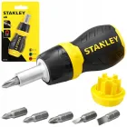 Викрутка Реверсивна зі Змінними Бітами 6 шт STANLEY (0-66-358)