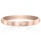 Обручку DIAMOND of LOVE "Мій милий ангел: Ніжність" чоловіче в рожевому золоті, 19,5 р