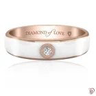 Обручку DIAMOND of LOVE "Калейдоскоп Кохання: Сяйво" в рожевому золоті, 17р