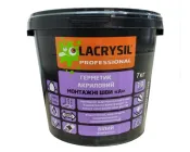 Герметик акриловий LACRYSIL А для зовнішніх монтажних швів білий 7кг