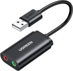 Звукова карта UGREEN US205 USB 2.0 to 2x3.5mm Black (30724)