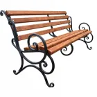 Лавка Tobi Sho Бараш садово-паркова кована з підлокітниками 2 м колір Дуб