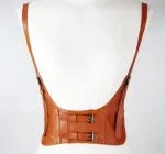 Стильний коричневий ремінь-корсет на бретельках / підтяжка корсет під груди для жіночого костюма, рубашки (BR698POYAS1)