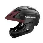Дитячий вело шолом фулфейс ROCKBROS TT-018-BK (54-58 см) In-Mold Чорний (RB-TT-018-BK-4726)