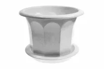 Горщик Тюльпан Ø 21x18,5 см 5 л Білий мармур