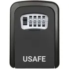 Антивандальний зовнішній міні сейф для ключів uSafe KS-04, з кодовим замком, настінний, Чорний (7532)