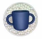 Дитяча силіконова чашка тренувальна для першого прикорму, 1 шт. Синій