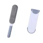 Щітка з контейнером для видалення шерсті 33х7,7х5 см 1 шт. Білий з сірим