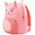 Рюкзак дитячий Kakoo Кішечка рожевий 26х24х10см 6.5л маленький плюшевий м'який дошкільний К17