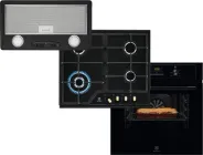 Духова шафа електрична ELECTROLUX EOF3H50BK + Варильна поверхня газова Electrolux KGS6436RK + Витяжка ELECTROLUX LFG525K (комплект)