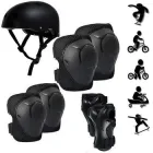 Комплект дитячого захисту для катання BDA. L/7-12років. Чорний. Дитячий захист для голови, колін, ліктів, зап'ястя
