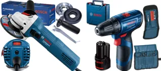 Набір Кутова шліфувальна машина Bosch Professional GWS 750 S, 750Вт, 125мм диск, регулятор швидкості (0601394121) + Акумуляторний дриль-шурупокрут Bosch GSR 120-LI + 2 акб 2.0 Ah + ЗУ + Набір біт 11 шт. + Набір свердл 12 шт. (06019G8002)