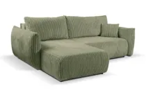 Диван кутовий розкладний Аllora Perfect Home Оливковий (натуральне дерево/ДСП/тканина Tilia 37)