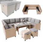 Комплект садових меблів Di Volio Livorno Бежевий/Світло-сірий