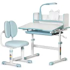 Комплект парта та крісло Evo-Kids BD-24 (стіл+стіл+полиця+лампа) Blue, BD-24 BL