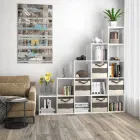 Стелаж драбинка на 15 осередків Moreli ST-0017 розділювач кімнати Ш1776*В1776*Г300мм Білий