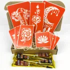 Набір хни з трафаретами для біо-тату №5 від Fresh Tattoo (henna-set-05)