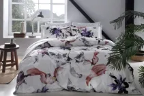 Односпальний комплект TAC Garoa mor Сатин-Digital 160х220 см наволочки 2 х 50х70 см