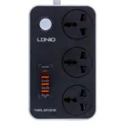 Переноска з юсб Мережевий Подовжувач LDNIO SC3412 3 ports / PD / 3USB QC 3.0 2 м