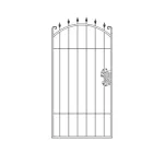 Хвіртка кована Артдеко 1000х2000 (БКК-03) ГОТОВА ЗВАРНА КОНСТРУКЦІЯ