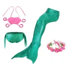Дитячий купальник Русалка для дівчинки, хвіст Русалки, зелений, зріст 120см
