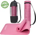 Килимок для йоги та фітнесу TECOFIT NBR 183x61x1 см Рожевий (TOP20106462/3) + чохол-сумка в подарунок